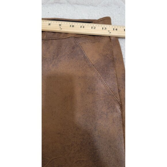 Free People Womens Brown Never Let Go Faux Leather Brown Pull On Pants‎ Size 6 - Picture 8 of 13